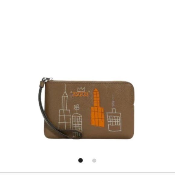 COACH X Jean Michel Basquiat Corner Zip Wristlet New York, NWT - Picture 8 of 8